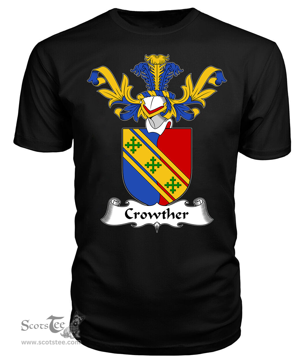 ScotsTee Shop Scottish Crowther Coat Of Arms Family Crest Scottish Gentry T Shirt
