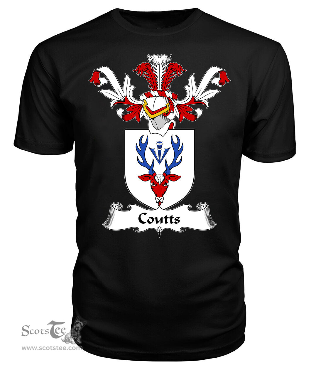 ScotsTee Shop Scottish Coutts Coat Of Arms Family Crest Scottish Gentry T Shirt