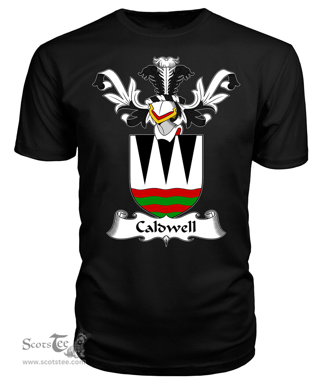 ScotsTee Shop Scottish Caldwell Coat Of Arms Family Crest Scottish Gentry T Shirt