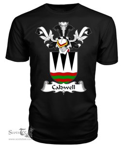 ScotsTee Shop Scottish Caldwell Coat Of Arms Family Crest Scottish Gentry T Shirt