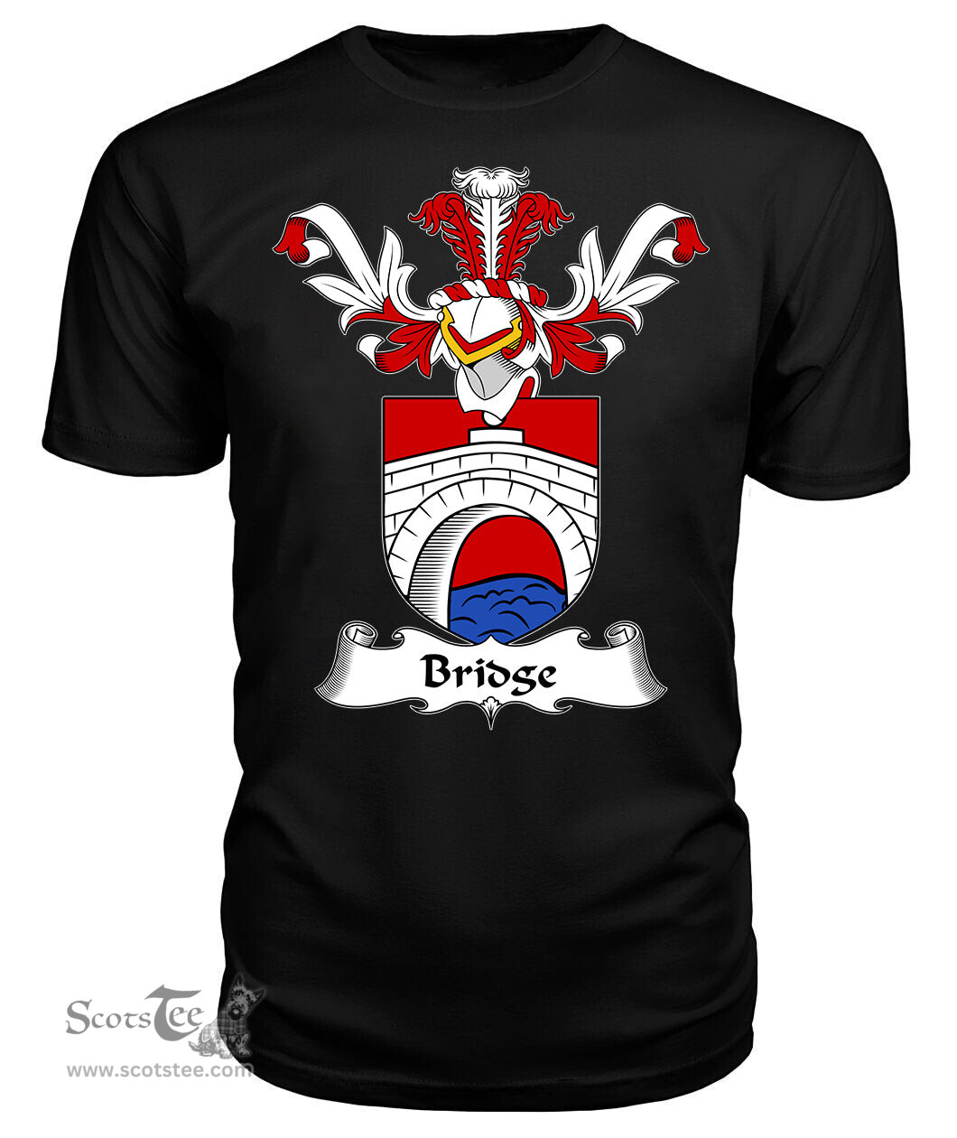 ScotsTee Shop Scottish Bridge Coat Of Arms Family Crest Scottish Gentry T Shirt