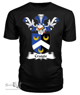 ScotsTee Shop Scottish Craigie or Craig Coat Of Arms Family Crest Scottish Gentry T Shirt