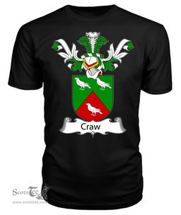 ScotsTee Shop Scottish Craw or Crow Coat Of Arms Family Crest Scottish Gentry T Shirt