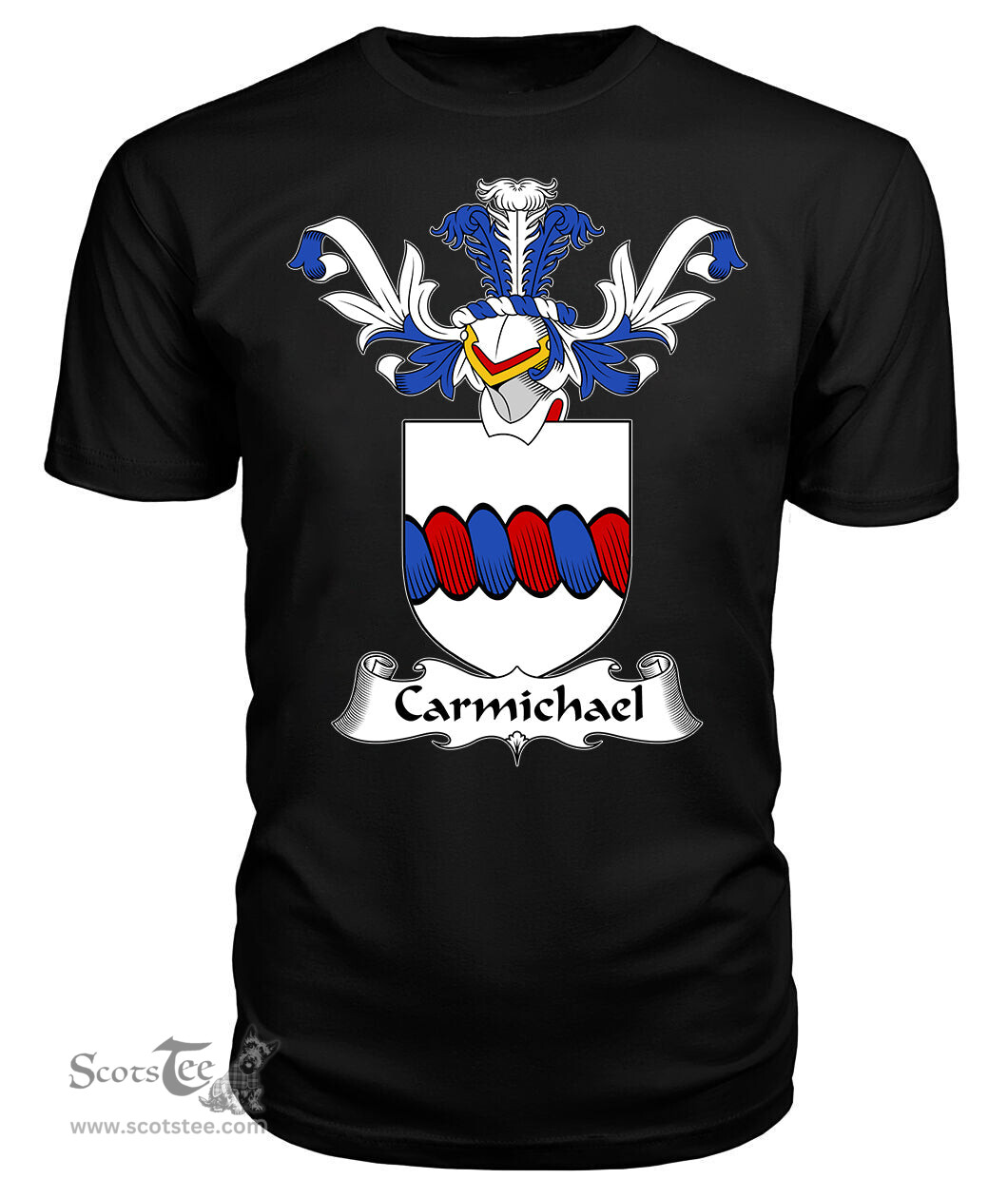 ScotsTee Shop Scottish Carmichael Coat Of Arms Family Crest Scottish Gentry T Shirt