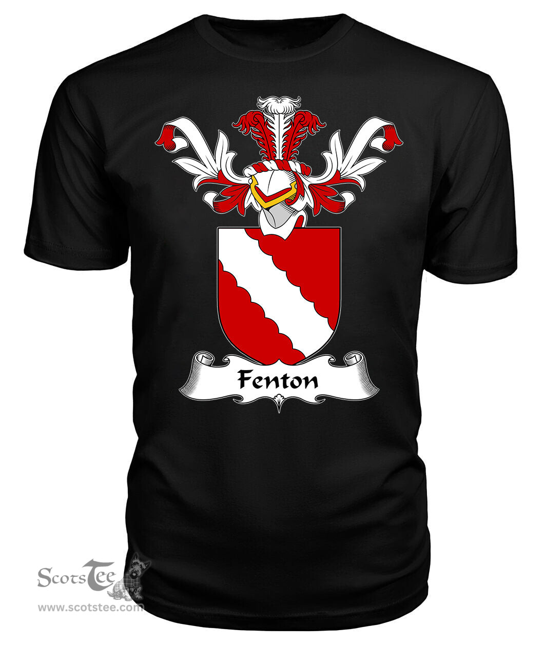 ScotsTee Shop Scottish Fenton Coat Of Arms Family Crest Scottish Gentry T Shirt