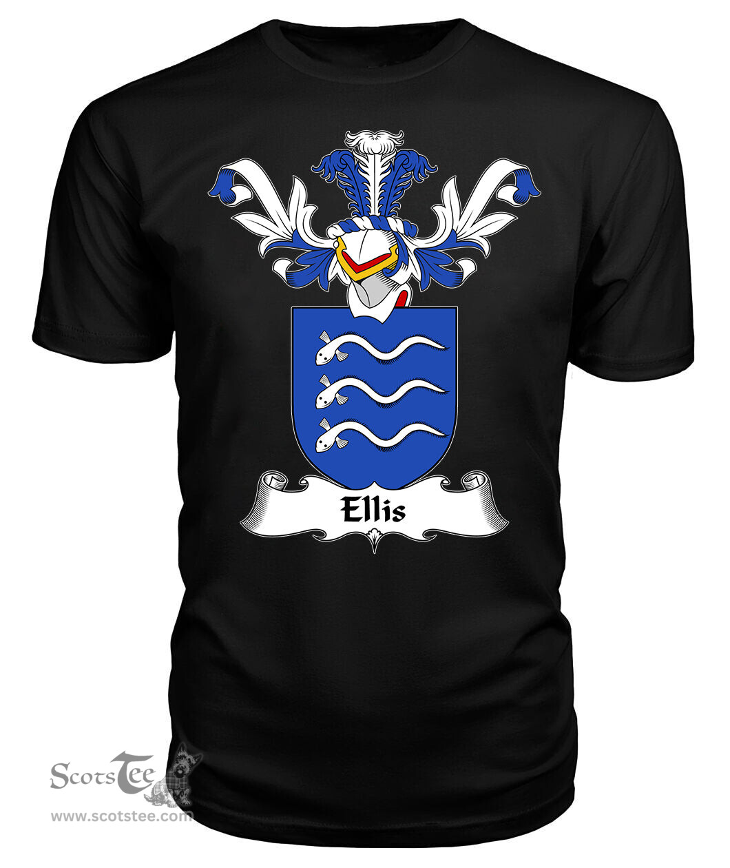 ScotsTee Shop Scottish Ellis Coat Of Arms Family Crest Scottish Gentry T Shirt
