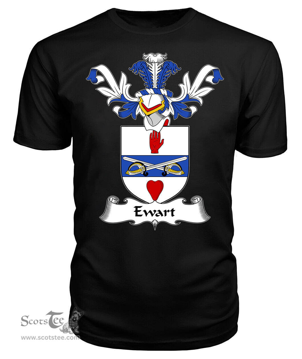 ScotsTee Shop Scottish Ewart Coat Of Arms Family Crest Scottish Gentry T Shirt