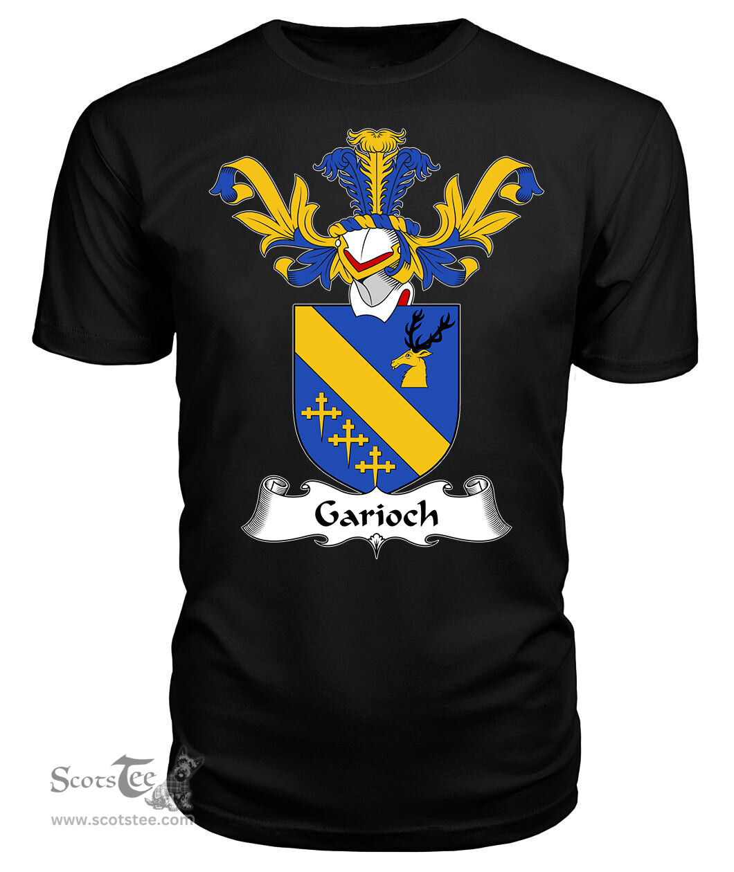ScotsTee Shop Scottish Garioch Coat Of Arms Family Crest Scottish Gentry T Shirt