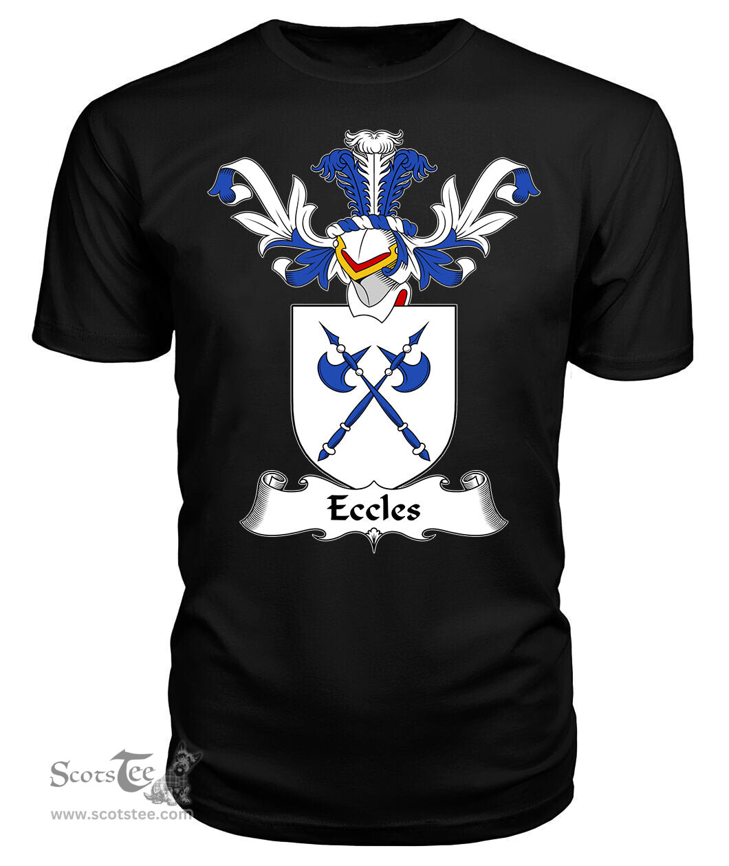 ScotsTee Shop Scottish Eccles Coat Of Arms Family Crest Scottish Gentry T Shirt