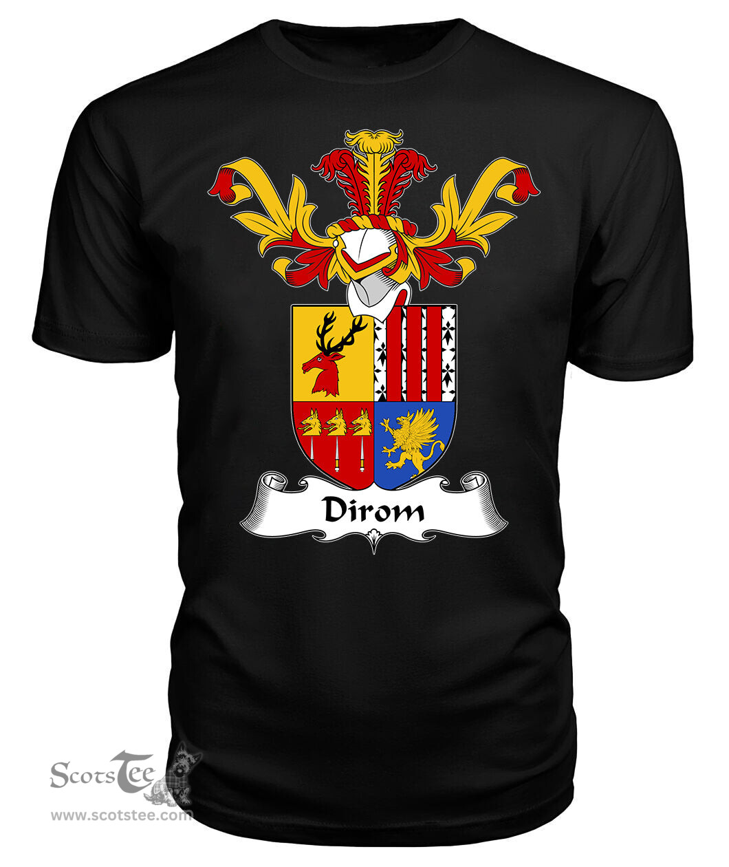 ScotsTee Shop Scottish Dirom Coat Of Arms Family Crest Scottish Gentry T Shirt