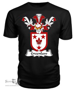 ScotsTee Shop Scottish Greenlaw Coat Of Arms Family Crest Scottish Gentry T Shirt