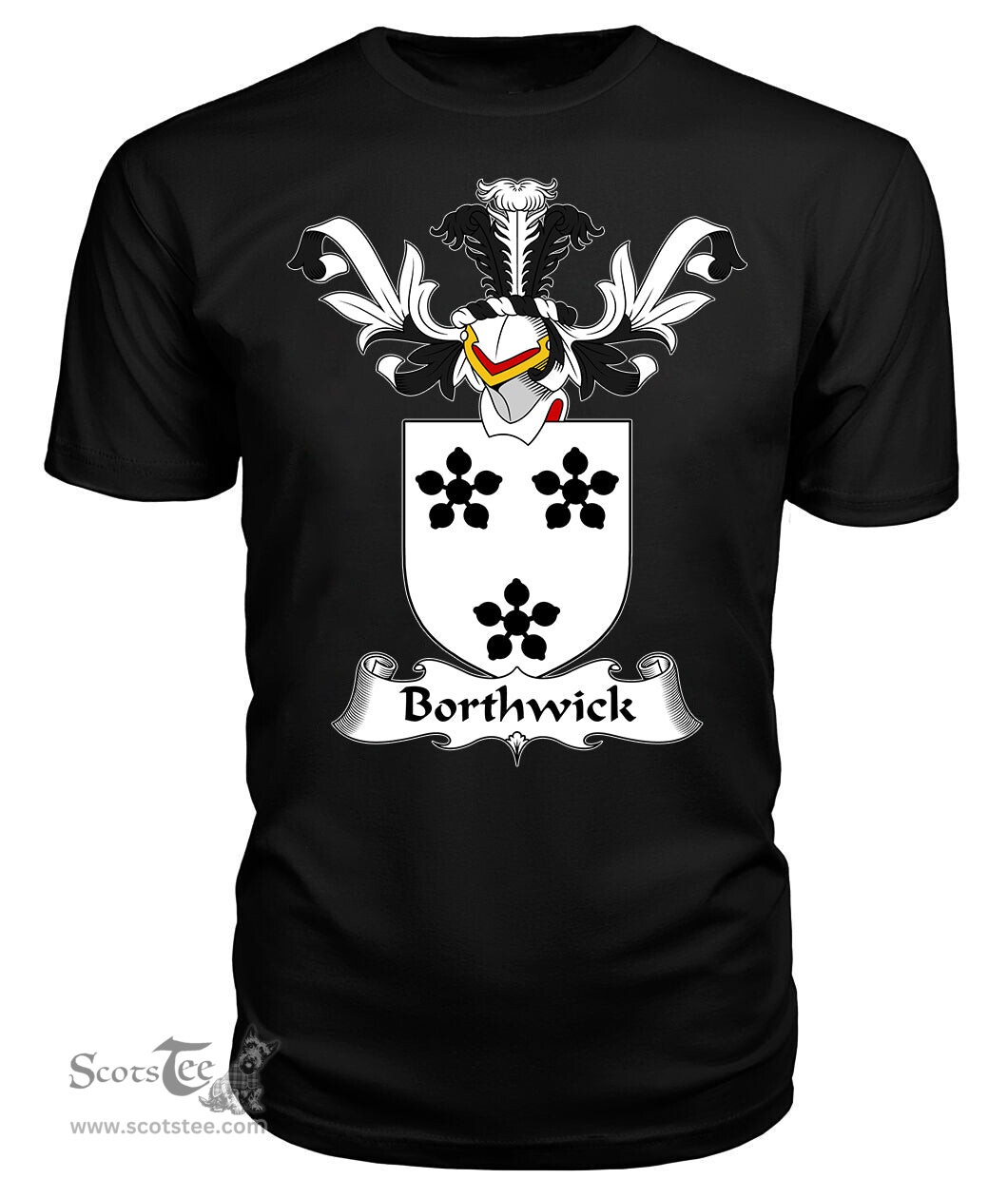 ScotsTee Shop Scottish Borthwick Coat Of Arms Family Crest Scottish Gentry T Shirt