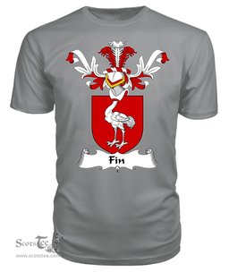 ScotsTee Shop Scottish Fin Coat Of Arms Family Crest Scottish Gentry T Shirt
