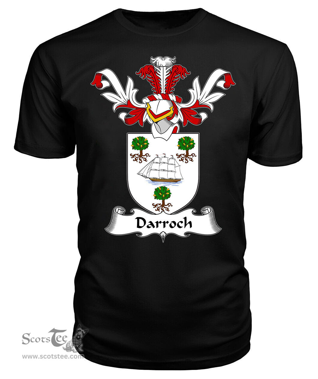 ScotsTee Shop Scottish Darroch Coat Of Arms Family Crest Scottish Gentry T Shirt