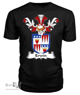 ScotsTee Shop Scottish Erwin Coat Of Arms Family Crest Scottish Gentry T Shirt
