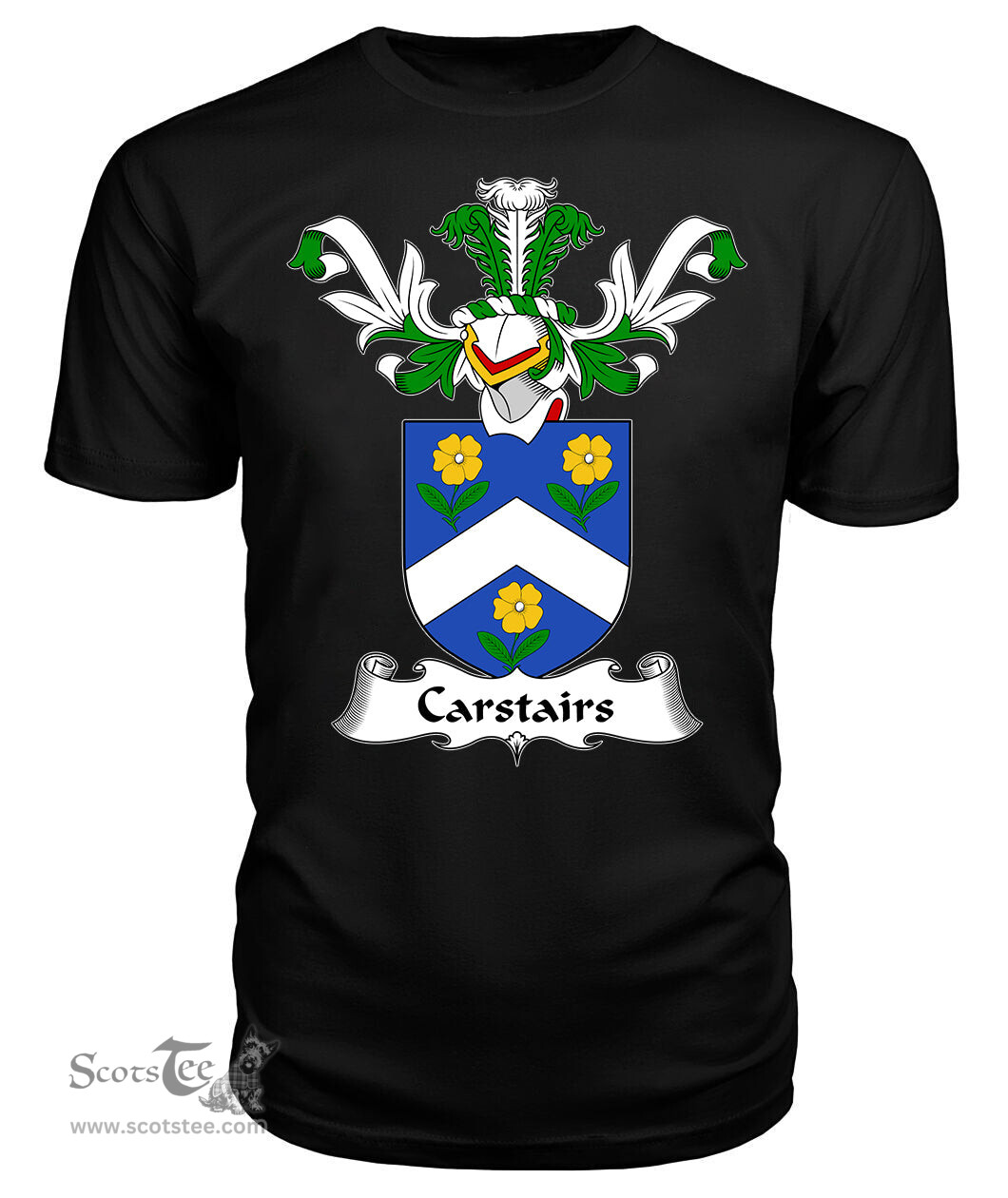 ScotsTee Shop Scottish Carstairs Coat Of Arms Family Crest Scottish Gentry T Shirt