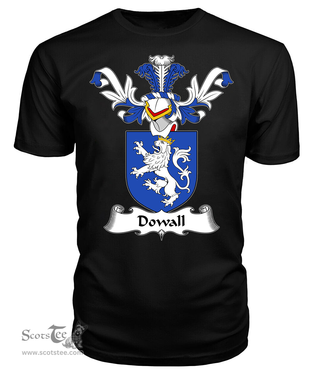 ScotsTee Shop Scottish Dowall Coat Of Arms Family Crest Scottish Gentry T Shirt
