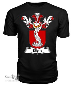 ScotsTee Shop Scottish Ellem or Elm Coat Of Arms Family Crest Scottish Gentry T Shirt