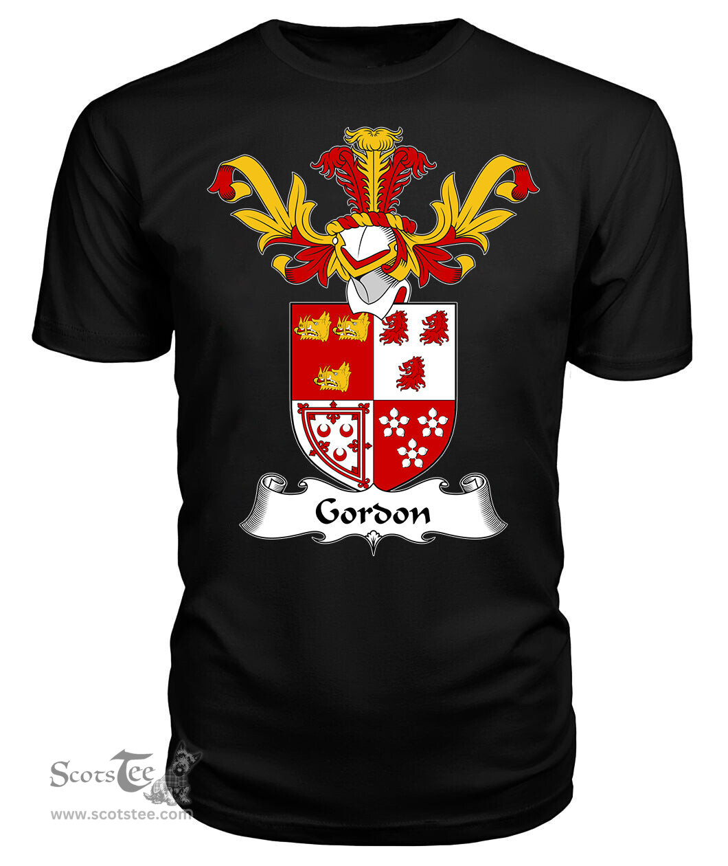 ScotsTee Shop Scottish Gordon (Duke of Gordon) Coat Of Arms Family Crest Scottish Gentry T Shirt