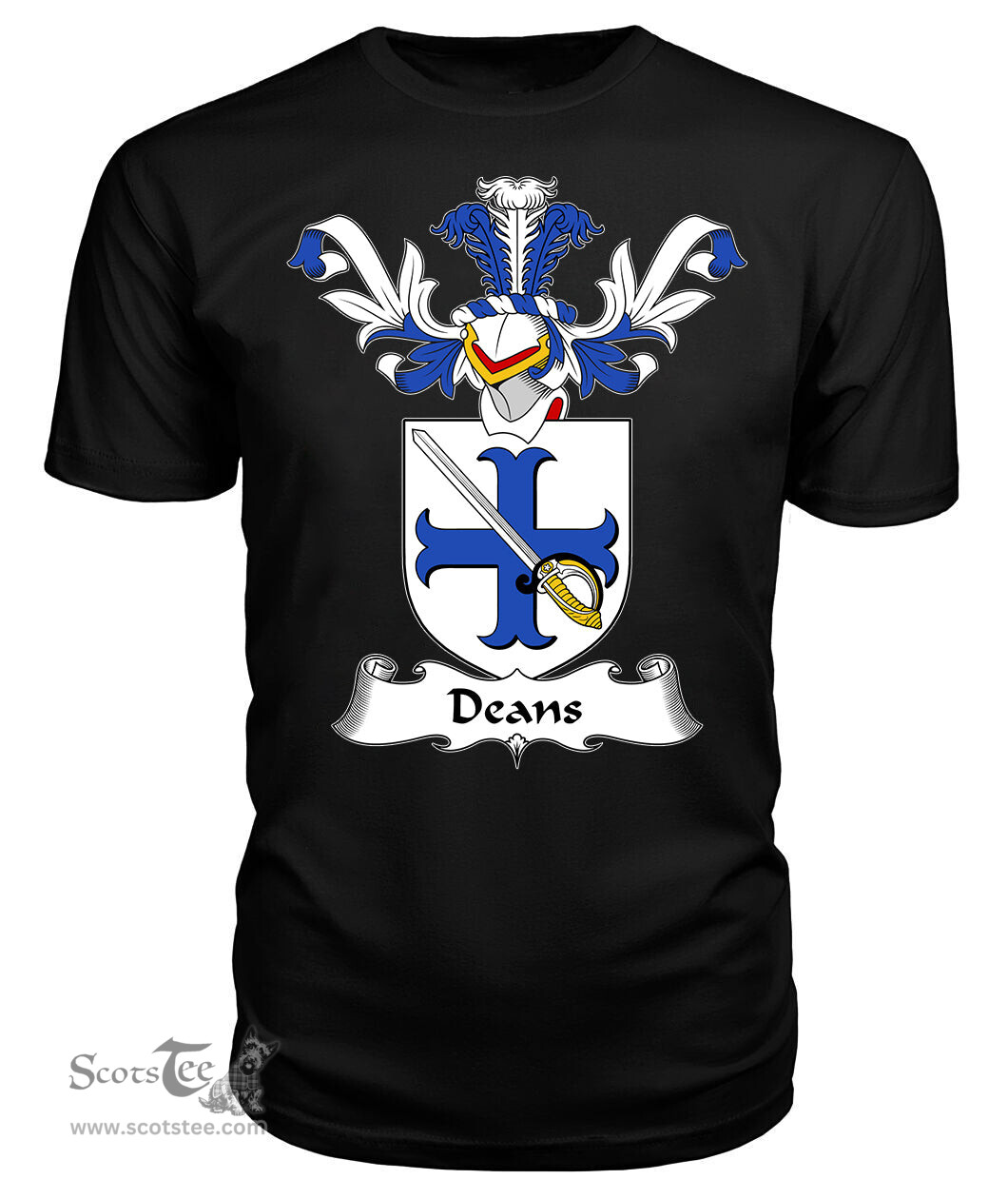 ScotsTee Shop Scottish Deans Coat Of Arms Family Crest Scottish Gentry T Shirt
