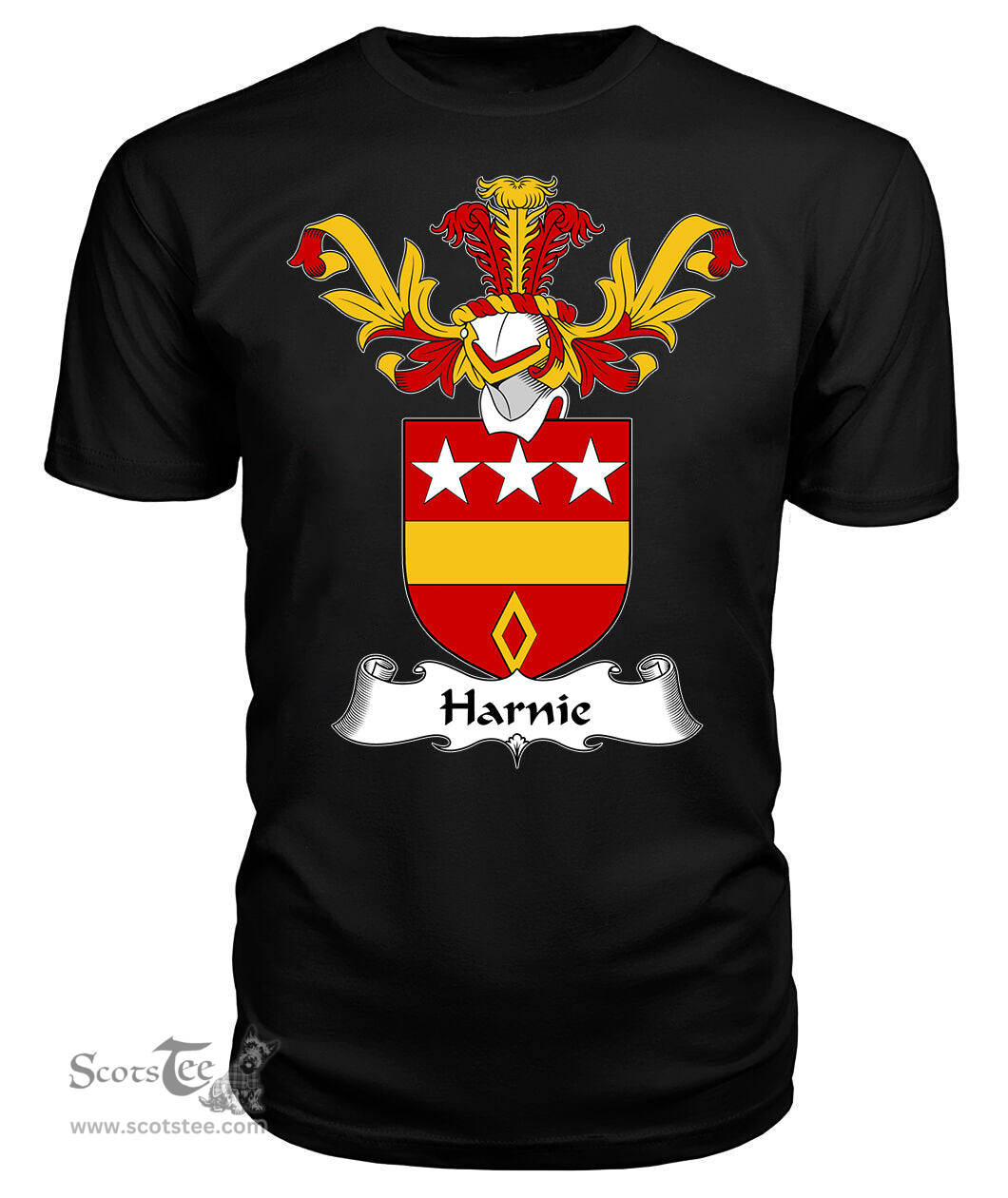 ScotsTee Shop Scottish Harnie Coat Of Arms Family Crest Scottish Gentry T Shirt