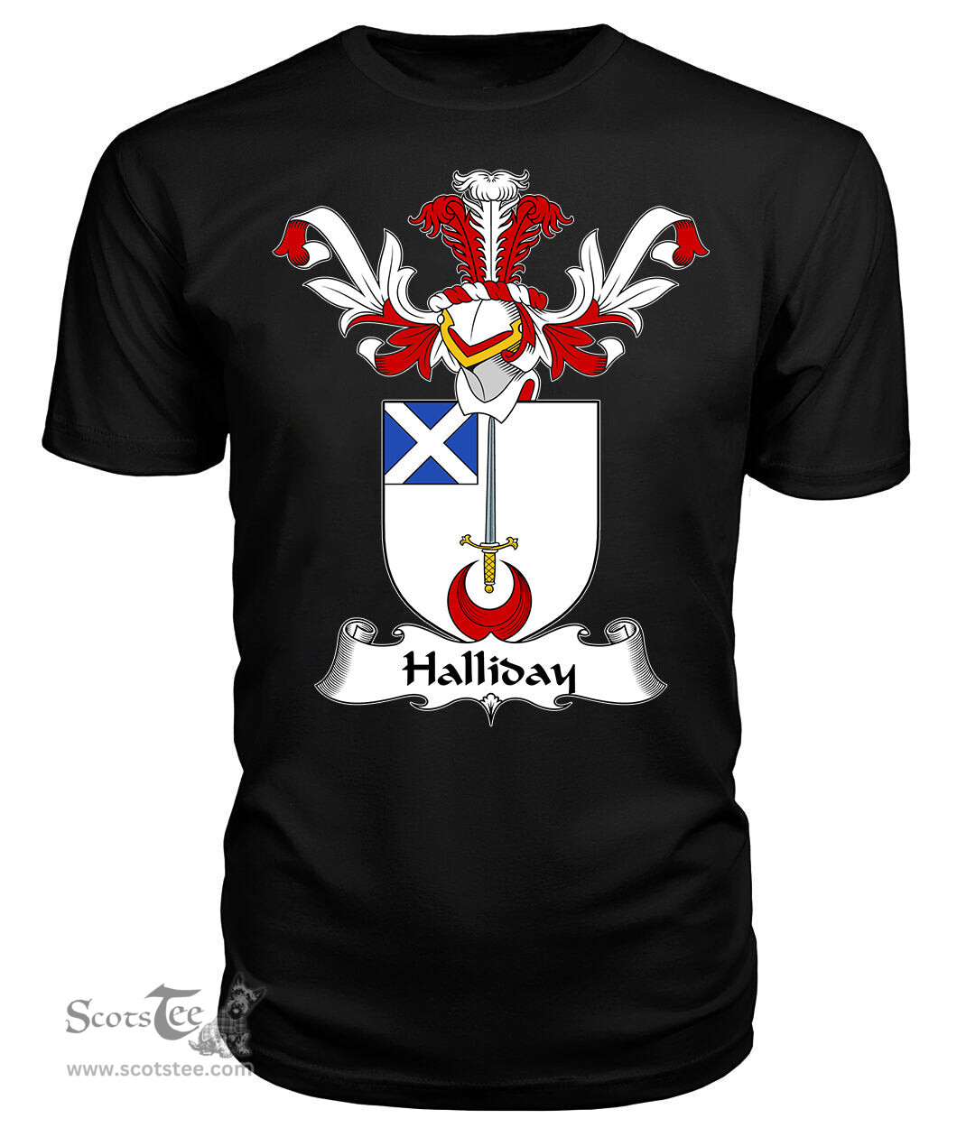 ScotsTee Shop Scottish Halliday Coat Of Arms Family Crest Scottish Gentry T Shirt