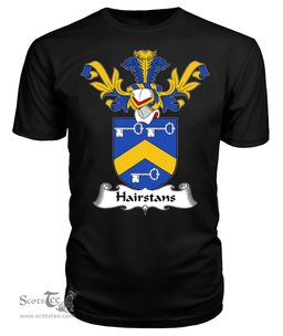 ScotsTee Shop Scottish Hairstans Coat Of Arms Family Crest Scottish Gentry T Shirt