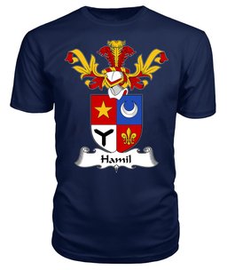 ScotsTee Shop Scottish Hamil Coat Of Arms Family Crest Scottish Gentry T Shirt