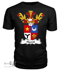 ScotsTee Shop Scottish Hamil Coat Of Arms Family Crest Scottish Gentry T Shirt