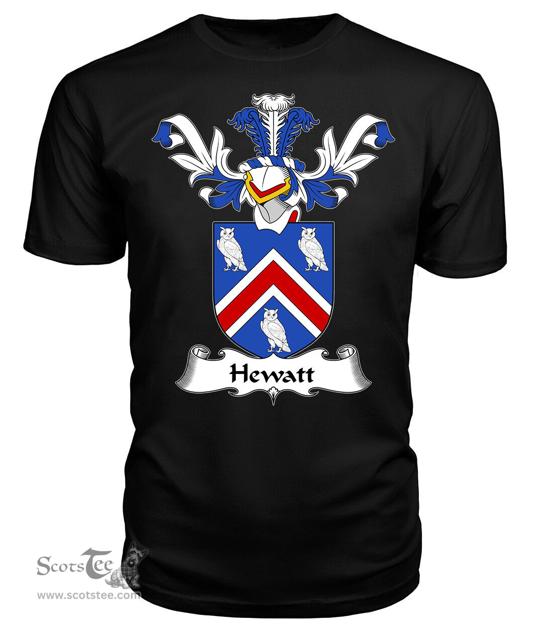 ScotsTee Shop Scottish Hewatt Coat Of Arms Family Crest Scottish Gentry T Shirt