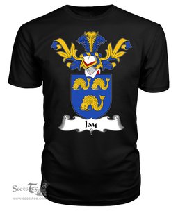 ScotsTee Shop Scottish Jay Coat Of Arms Family Crest Scottish Gentry T Shirt