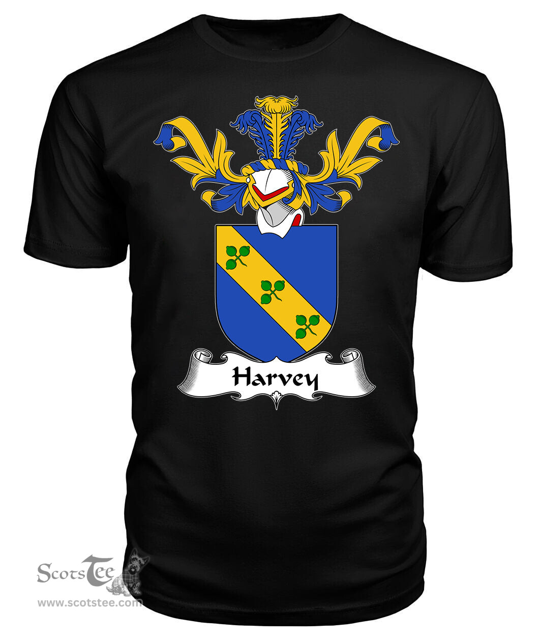 ScotsTee Shop Scottish Harvey Coat Of Arms Family Crest Scottish Gentry T Shirt