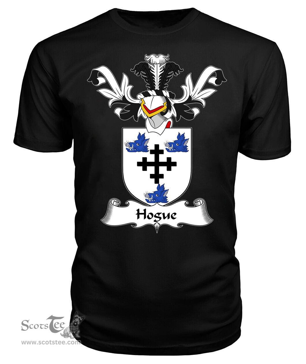 ScotsTee Shop Scottish Hogue Coat Of Arms Family Crest Scottish Gentry T Shirt
