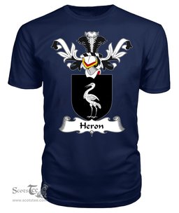 ScotsTee Shop Scottish Heron Coat Of Arms Family Crest Scottish Gentry T Shirt