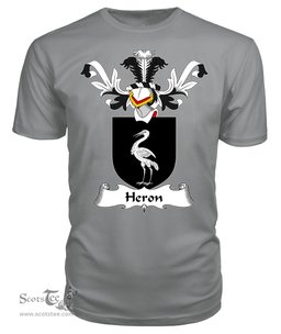 ScotsTee Shop Scottish Heron Coat Of Arms Family Crest Scottish Gentry T Shirt