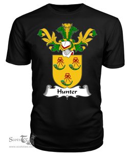 ScotsTee Shop Scottish Hunter Coat Of Arms Family Crest Scottish Gentry T Shirt