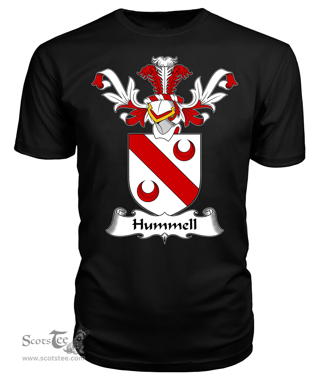 ScotsTee Shop Scottish Hummell Coat Of Arms Family Crest Scottish Gentry T Shirt