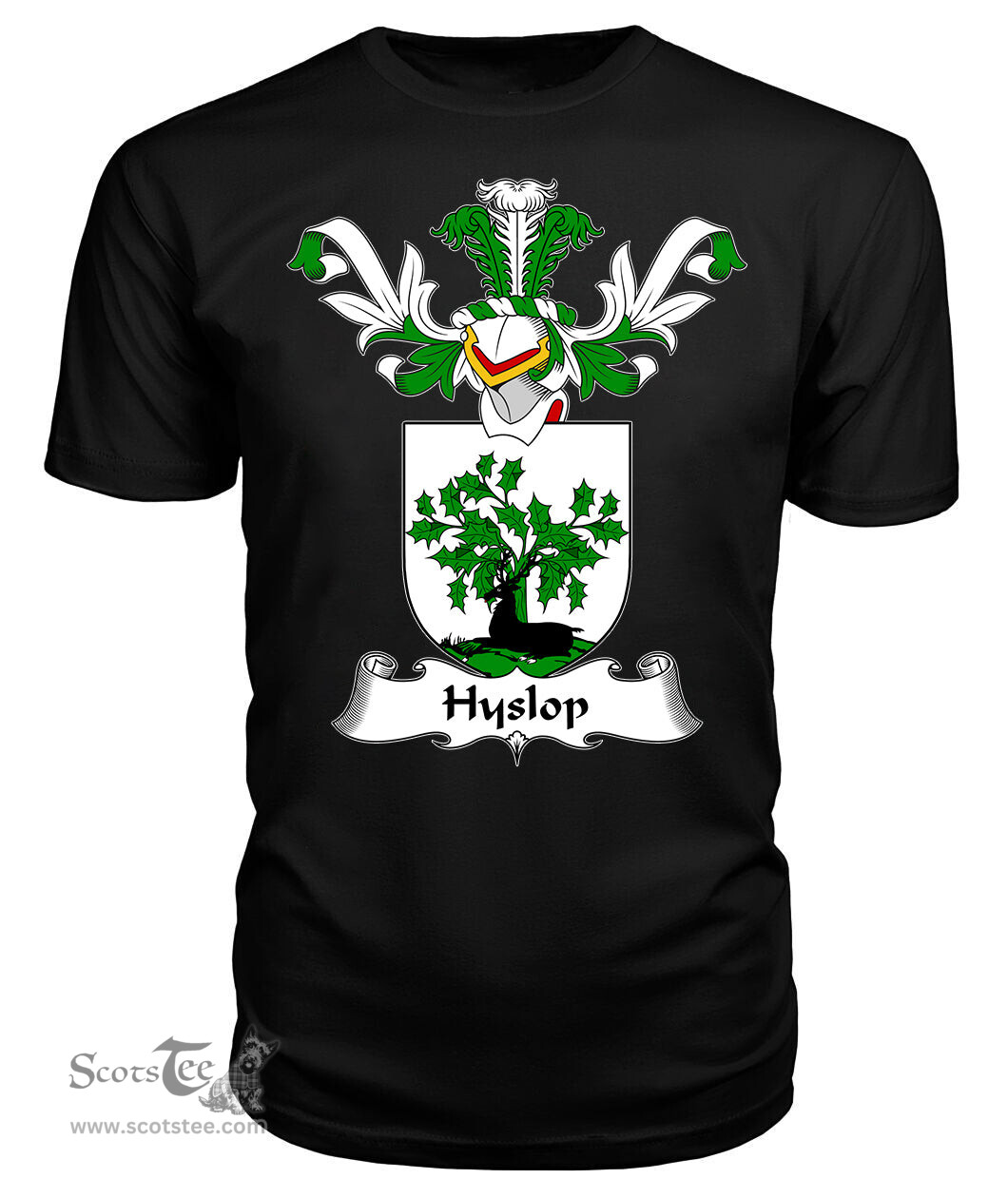 ScotsTee Shop Scottish Hyslop Coat Of Arms Family Crest Scottish Gentry T Shirt
