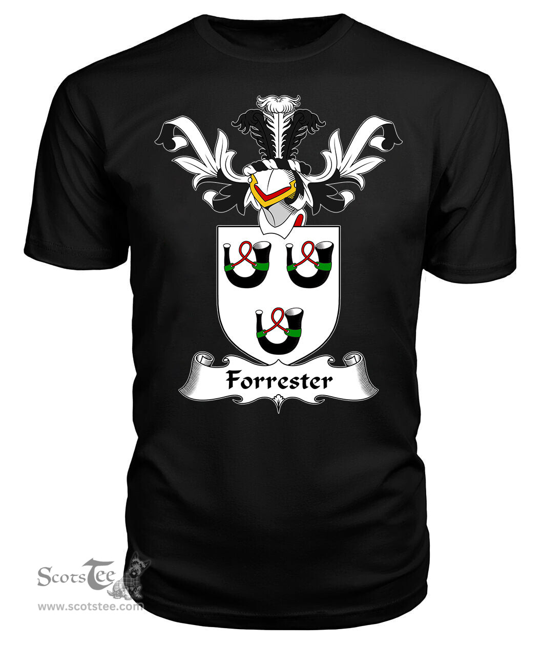 ScotsTee Shop Scottish Forrester Coat Of Arms Family Crest Scottish Gentry T Shirt