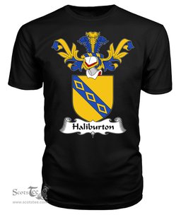 ScotsTee Shop Scottish Halyburton or Haliburton Coat Of Arms Family Crest Scottish Gentry T Shirt
