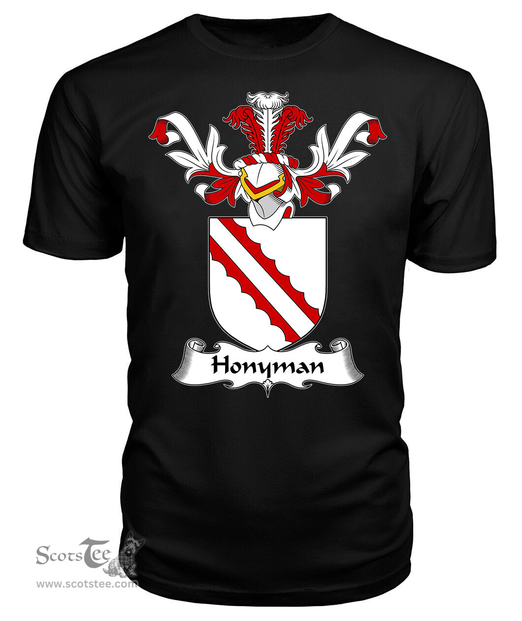 ScotsTee Shop Scottish Honyman Coat Of Arms Family Crest Scottish Gentry T Shirt