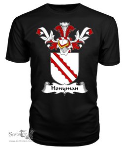 ScotsTee Shop Scottish Honyman Coat Of Arms Family Crest Scottish Gentry T Shirt