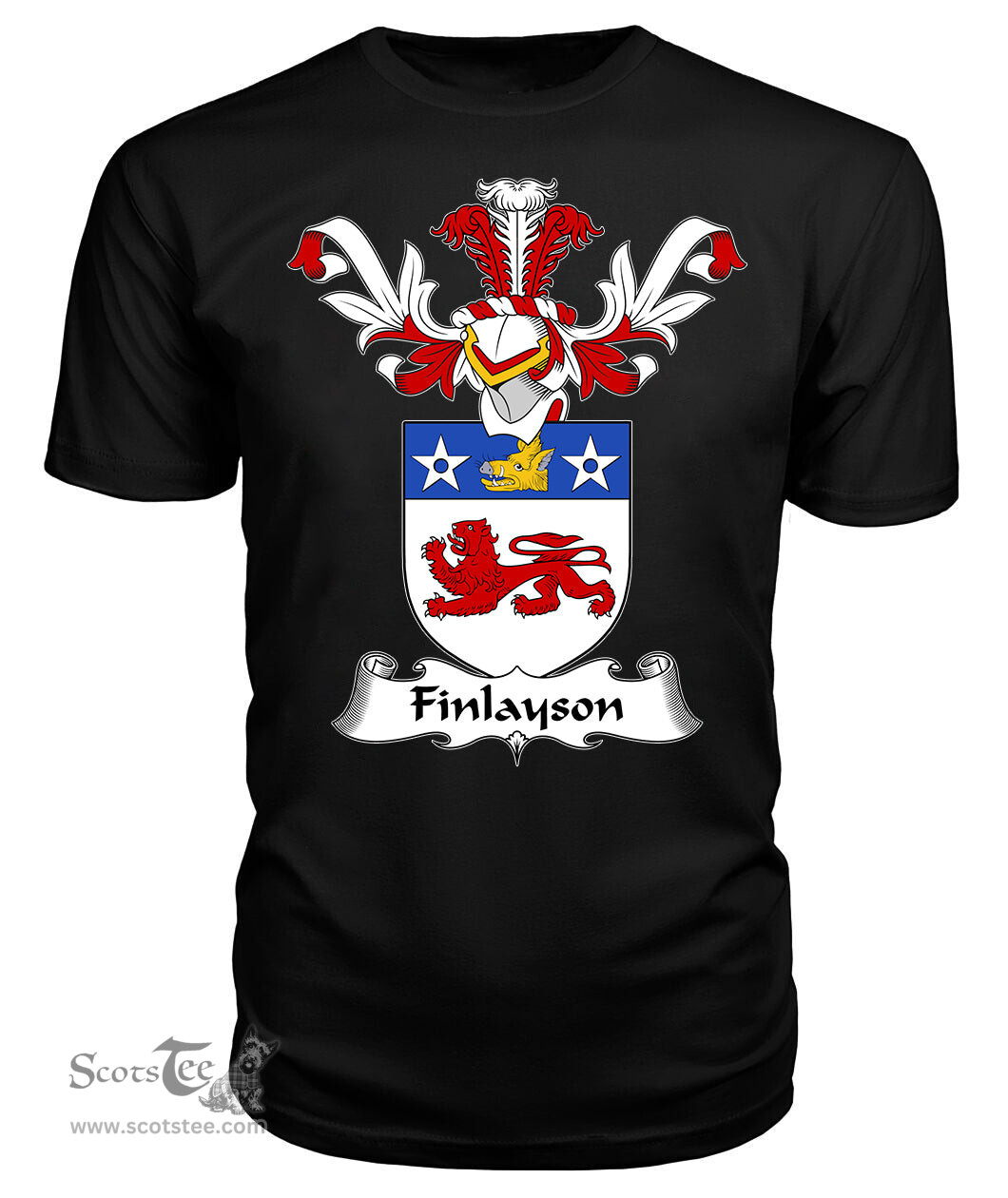 ScotsTee Shop Scottish Finlayson Coat Of Arms Family Crest Scottish Gentry T Shirt