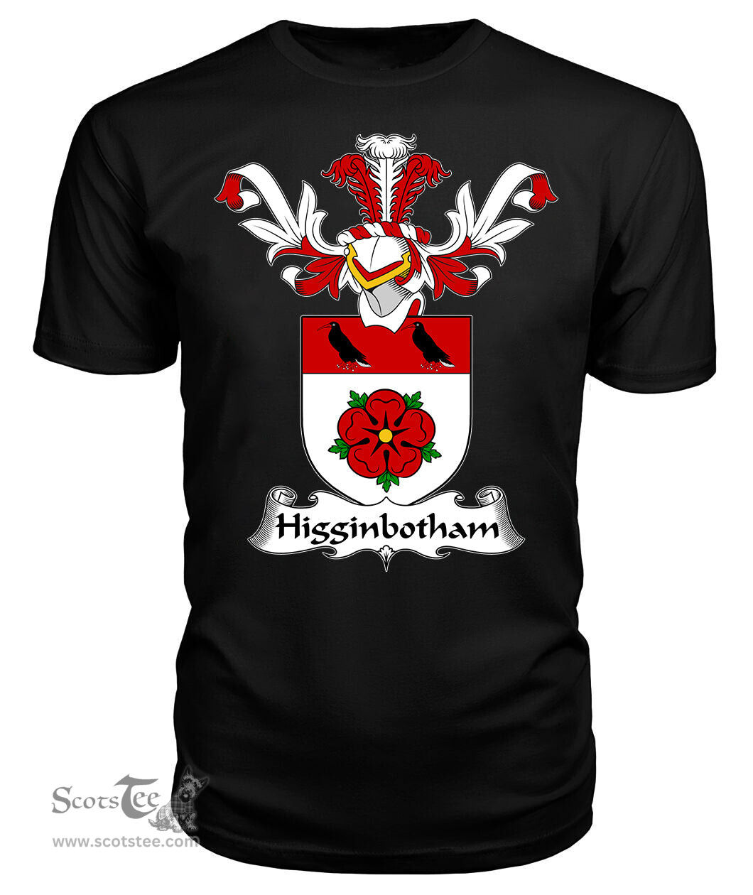 ScotsTee Shop Scottish Higginbotham Coat Of Arms Family Crest Scottish Gentry T Shirt