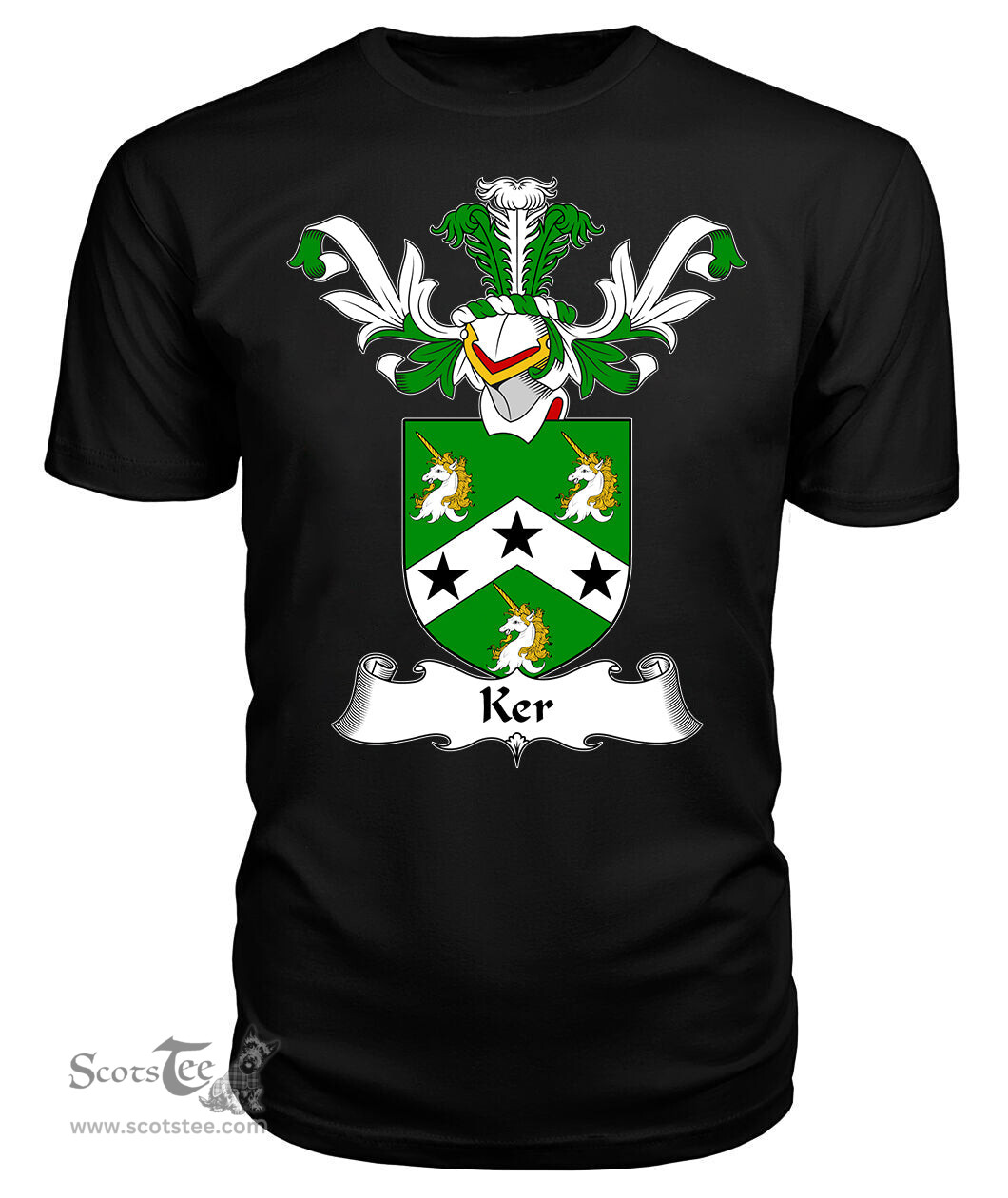 ScotsTee Shop Scottish Ker Coat Of Arms Family Crest Scottish Gentry T Shirt