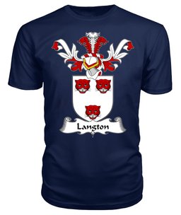 ScotsTee Shop Scottish Langton Coat Of Arms Family Crest Scottish Gentry T Shirt