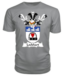 ScotsTee Shop Scottish Lockhart Coat Of Arms Family Crest Scottish Gentry T Shirt