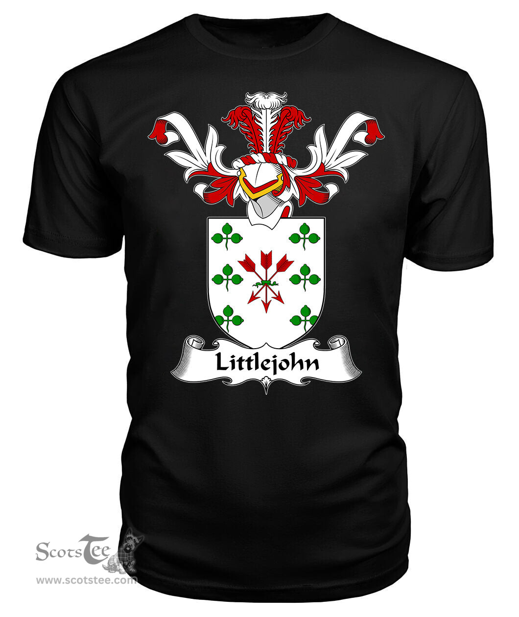 ScotsTee Shop Scottish Littlejohn Coat Of Arms Family Crest Scottish Gentry T Shirt