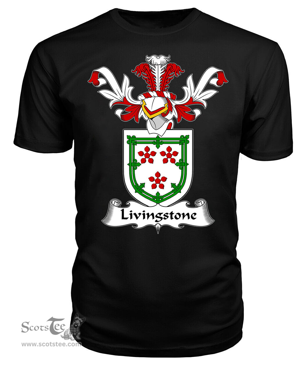 ScotsTee Shop Scottish Livingstone Coat Of Arms Family Crest Scottish Gentry T Shirt