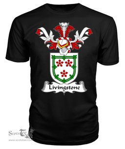 ScotsTee Shop Scottish Livingstone Coat Of Arms Family Crest Scottish Gentry T Shirt